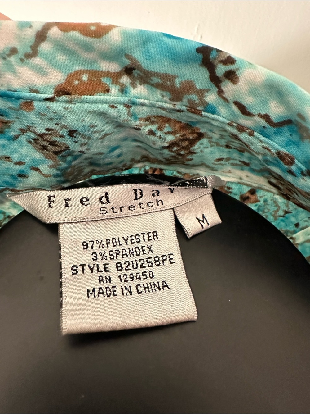 Fred David Patterned Button-Front Top - Picture 6 of 9